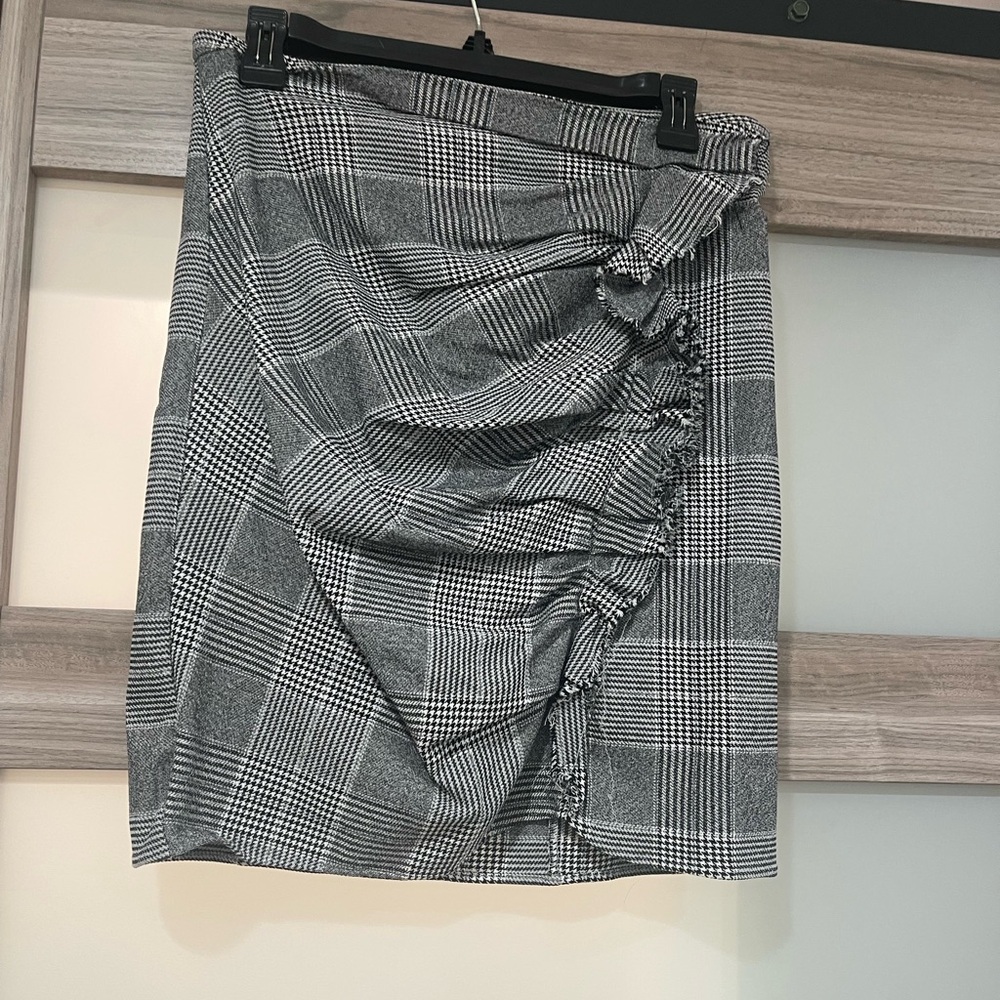 RACHEL Rachel Roy Gray Ruched Pencil Mini Skirt